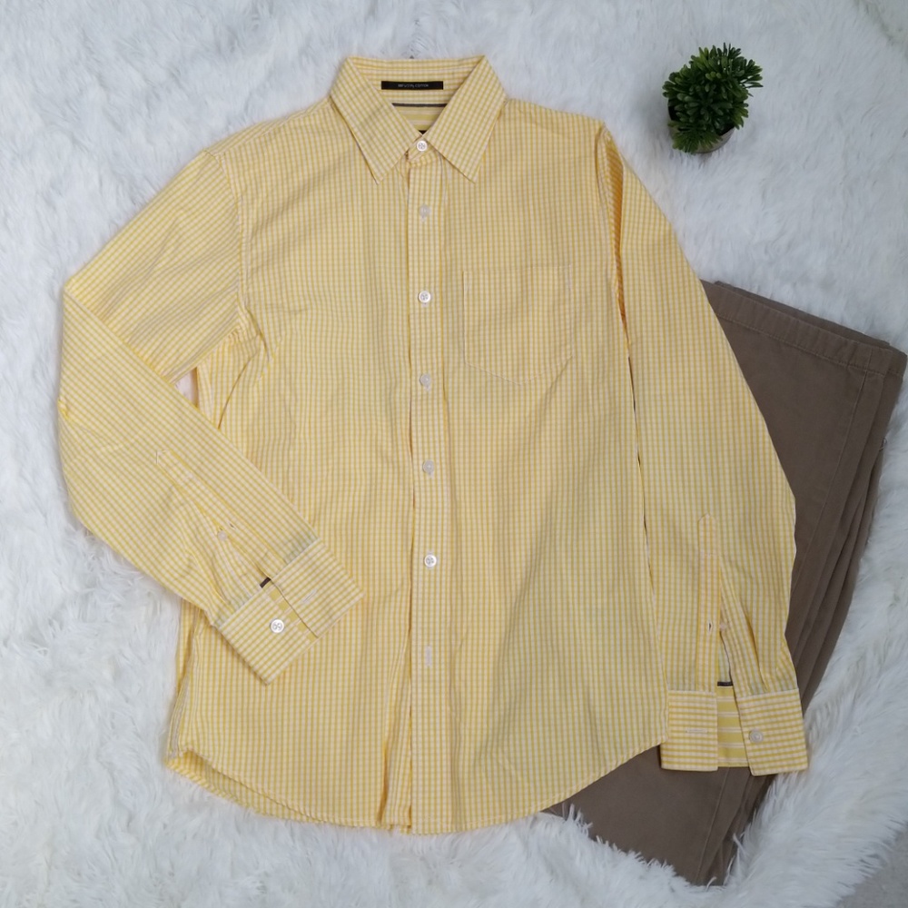 CLUB MONACO | Yellow Long Sleeves Dress Shirt